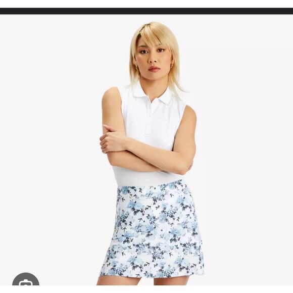 G/Fore Floral Silky Tech Nylon 15.5" Skort Performance Skirt Floral Medium - Picture 1 of 9